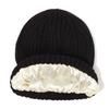 Winter Silk Satin Lined Beanie Hats Women Men Unisex Thick Chunky Cap Striped Warm Soft High Quality Cashmere Knitted Beanie Hat