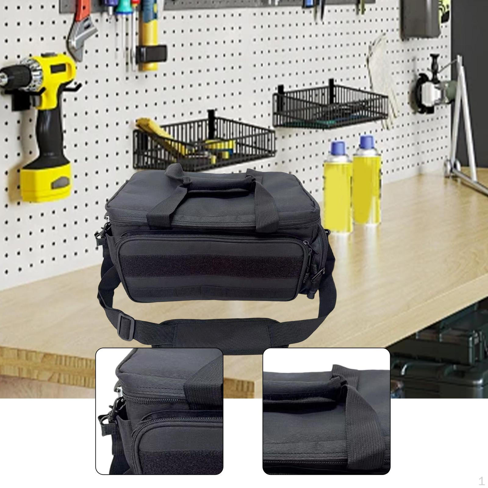 

Electrician Tool Bag Handbag Multipurpose Portable Oxford Cloth Pouch Storage Pocket for чёрный