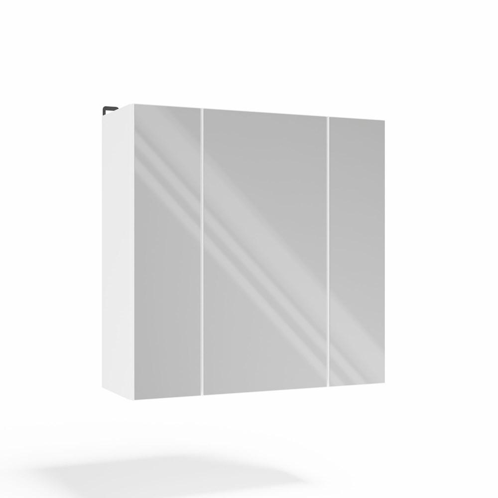 Pola 3L Bathroom Cabinet Wall-mounted With 3 Mirrors Above Sink 3 Doors White