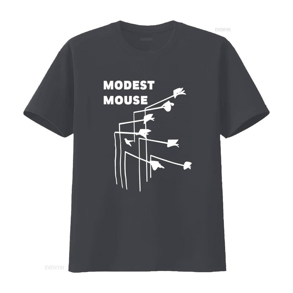 Modest Mouse T Shirt Black Album Cover Print for Music Fans Retro Style vintage Washed Slightly Casual fashion Unisex