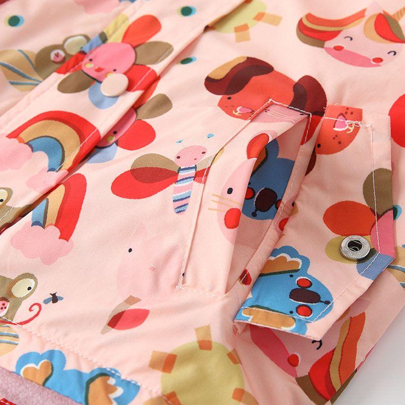 Girls' Windproof Jacket, Autumn and Winter Children's Clothing, Baby Girl's Jacket, Hoodie, Top, Children's Long-Sleeved Zipper Shirt