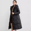 SNOWFLYING Women's Elegant Over-the-Knee Thickened Down Jacket