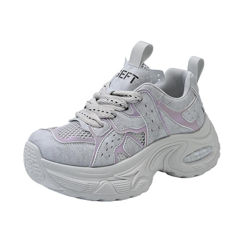 Fashion Trendy Thick Bottom Sports Shoes for Women Casual Versatile Student Footwear Spring Autumn Season Non Slip Rubber Sole