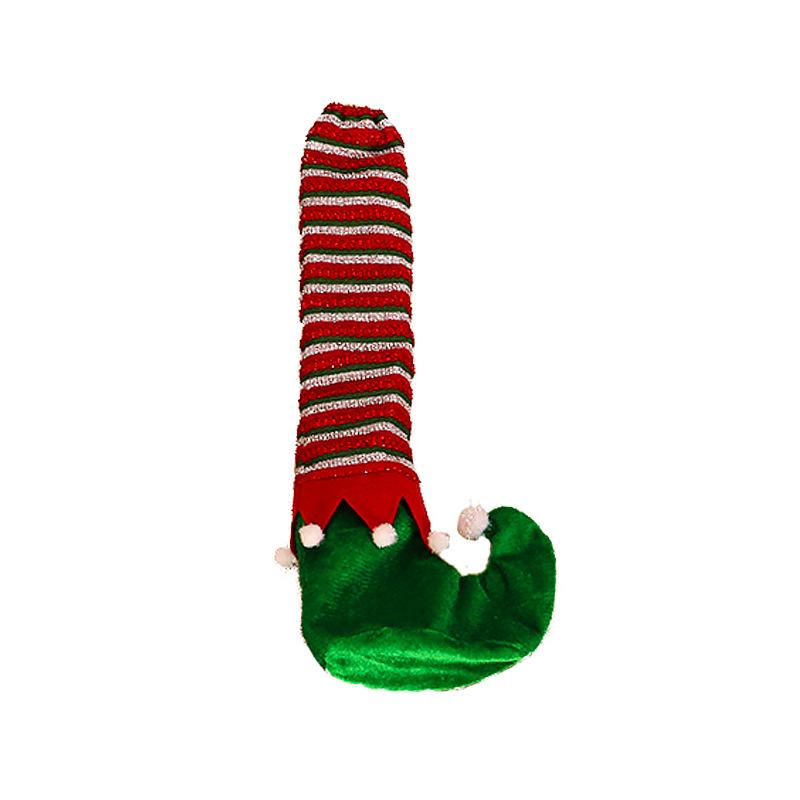 4pcs Christmas Decorative Items Striped Elf Cloth Table Legs Cover Chair Legs Cover Living Table and Chair Protective Cover
