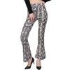 Donalee Women's Stretch Flared Bootcut Python Print Long Pants (Python, Size M)