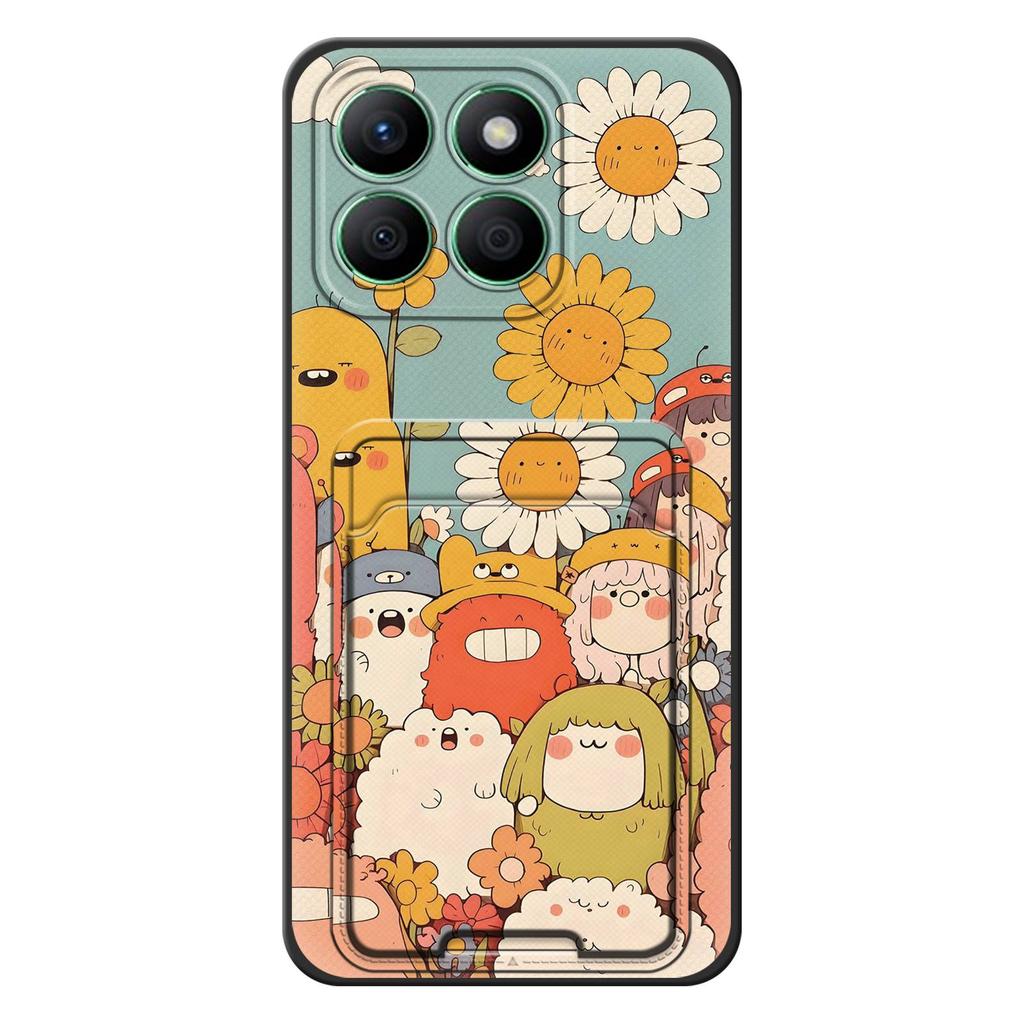 Silicone Protective Phone Case For Honor X8b 4G Full Wrap Anti-knock Cartoon Cute Soft Case Card Sleeve Dirt-resistant