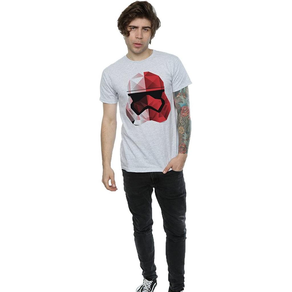 Stjerne krigen: The Last Jedi Herre rød kubistisk Stormtrooper Hjelm T-skjorte