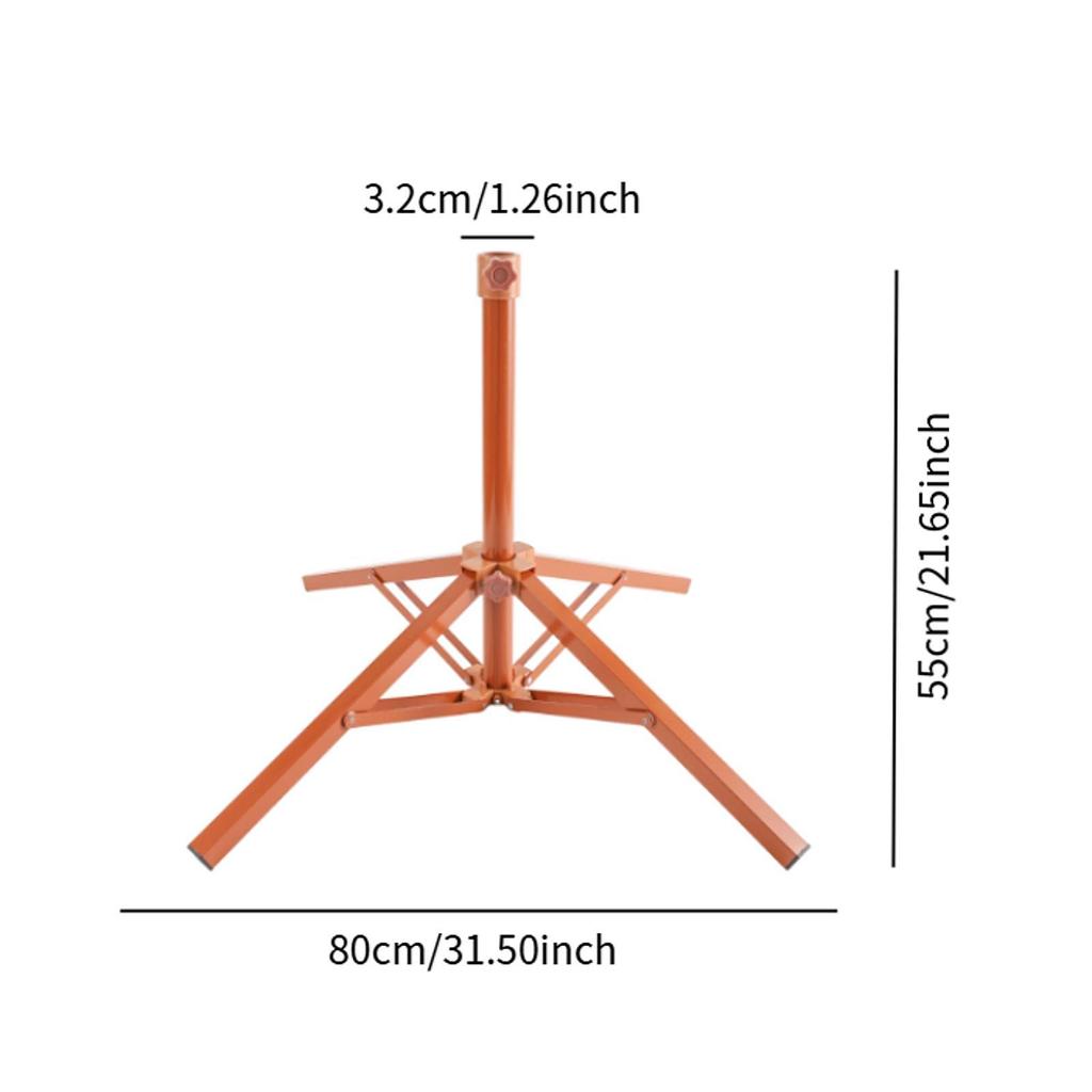 Beach Umbrella Stand Folding Heavy Duty Portable Sun Umbrella Triangle Base Parasol Base for Deck Home Backyard Balcony Pond