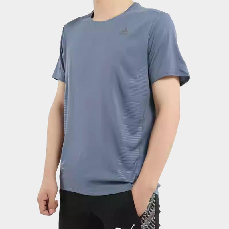 Adidas Chill Ss Tee Round Neck Fashion Comfortable Short Sleeve T-Shirt Men Tops Blue DZ4843
