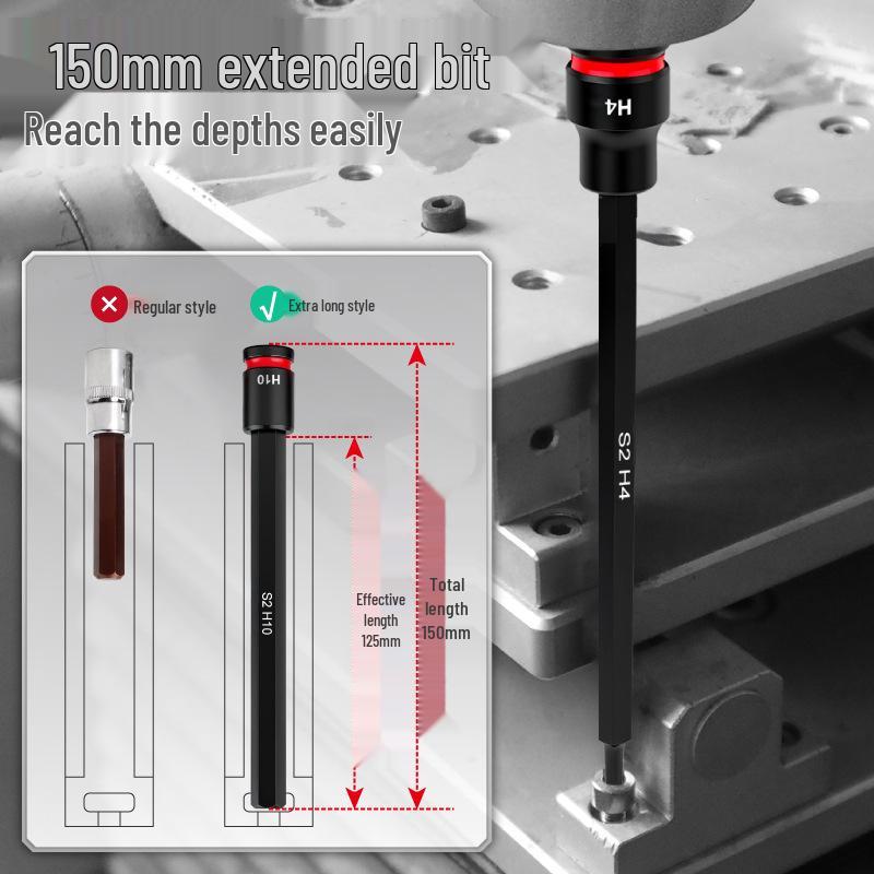 20-Piece 3/8 Extended Metric & Imperial Hex Socket Screwdriver Set with Mid-Fly Internal Hex Bits & Wrench Tools