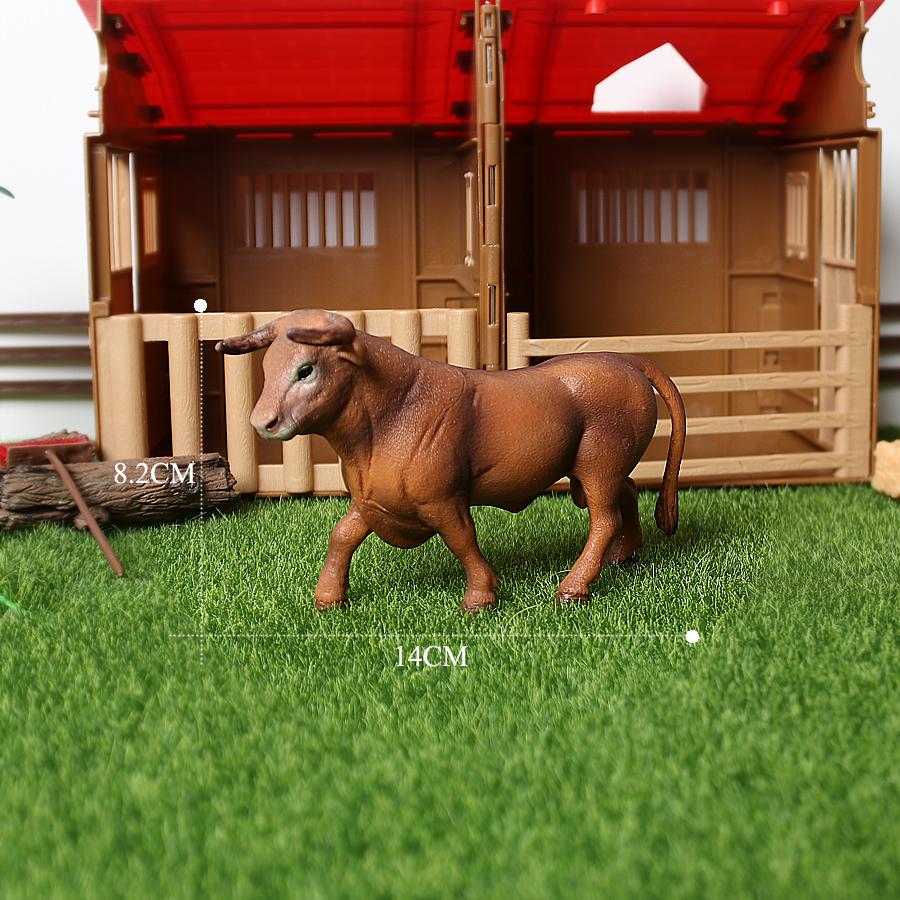 Simulering Gård Verden melkeku Storfe Okse Kalv yak Moskusokse Pedagogisk dyremodell figur leketøy hjemmedekor Gave Til Barn