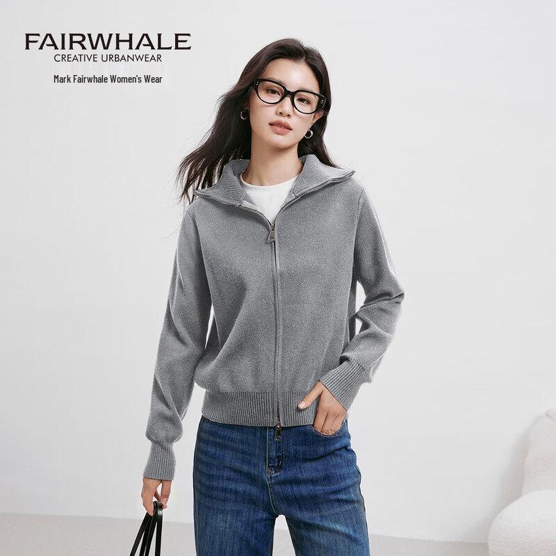 

Mark Fairwhale Women s Lapel Double Zipper Knit Cardigan S (80-100 lbs)