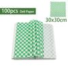Foodservice Fast-Food-Körbe 100 Blatt Wachs Deli Papier Wiederverwendbare ovale Kunststoff Obstkorb Pommes Halter Korb Restaurant Snack