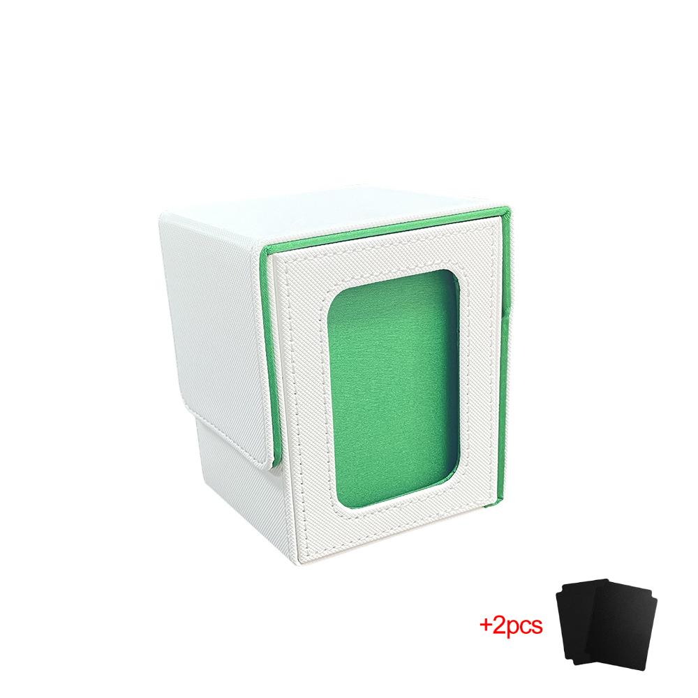 Deck Case Holds 100+ MTG Card Deck Box for Commander Display PU Leather Trading Card Storage Box for TCG PTCG Game Sports Cards