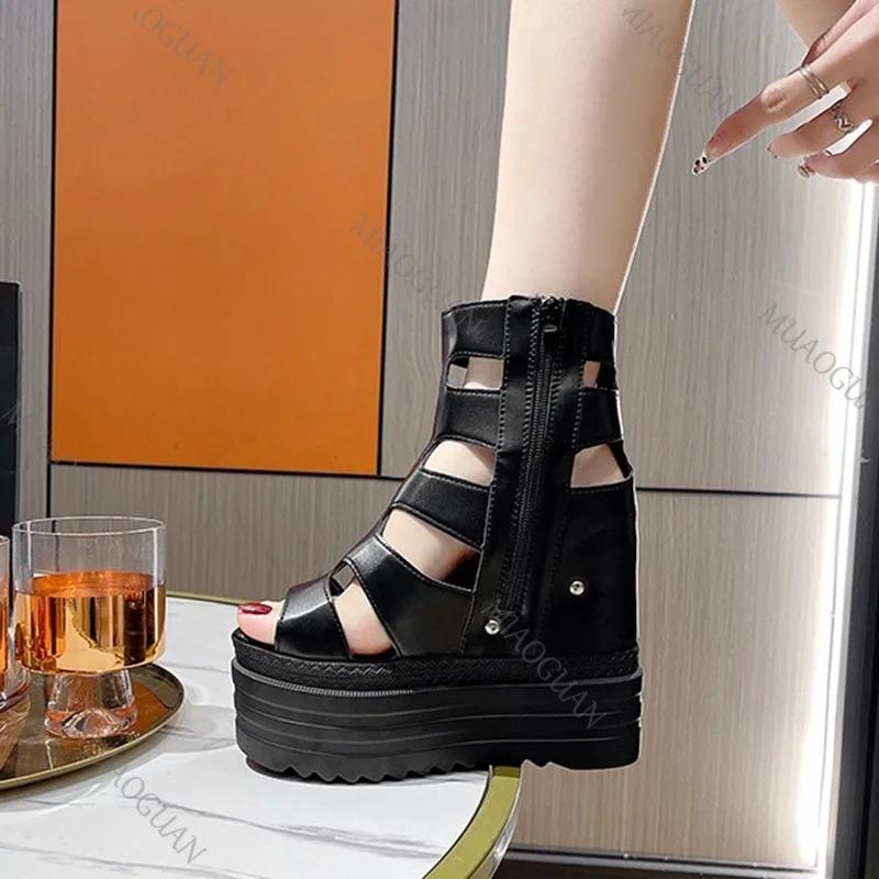 Ultra High Heel Women Platform Sandals Designer New Roman Sandals Fashion Women Summer Cool Boots Wedge Sandals Sandalias Mujer