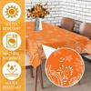 Fall Orange Pumpkins Rectangle Tablecloth Party Decor Autumn Harvest Waterproof Kitchen Tablecloth Thanksgiving Decorations