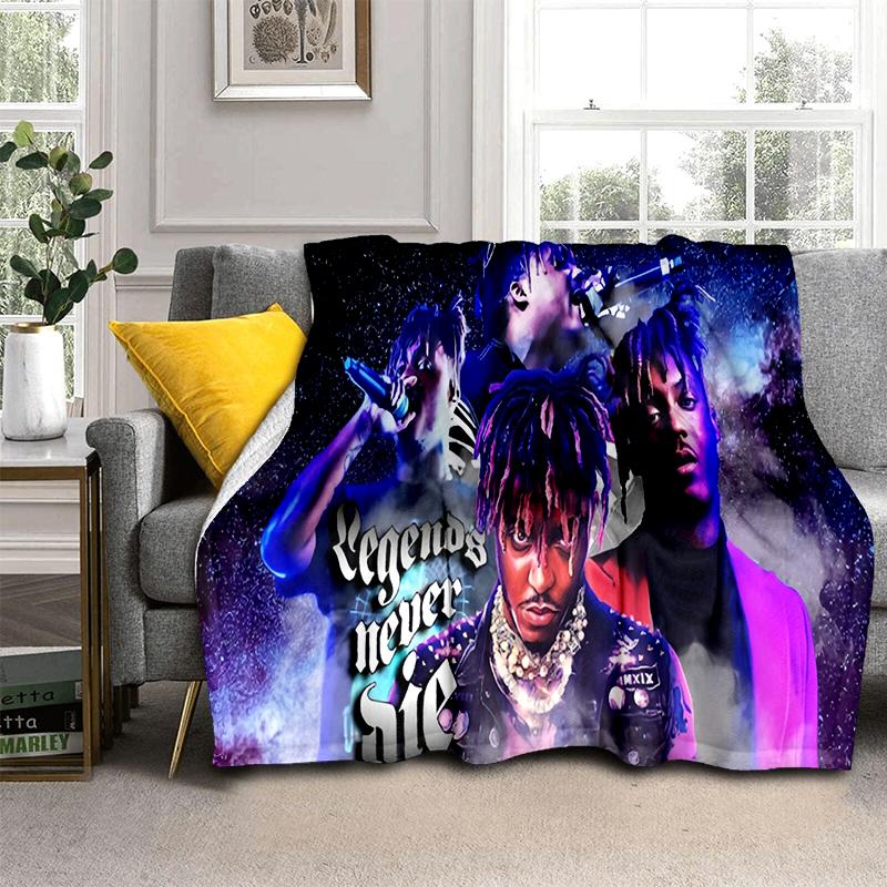 HOT Juice WRLD 999 3D Legend Rapper Star Soft Plush Blanket,Flannel Throw Blanket for Living Room Bedroom Picnic Bed Sofa Cover