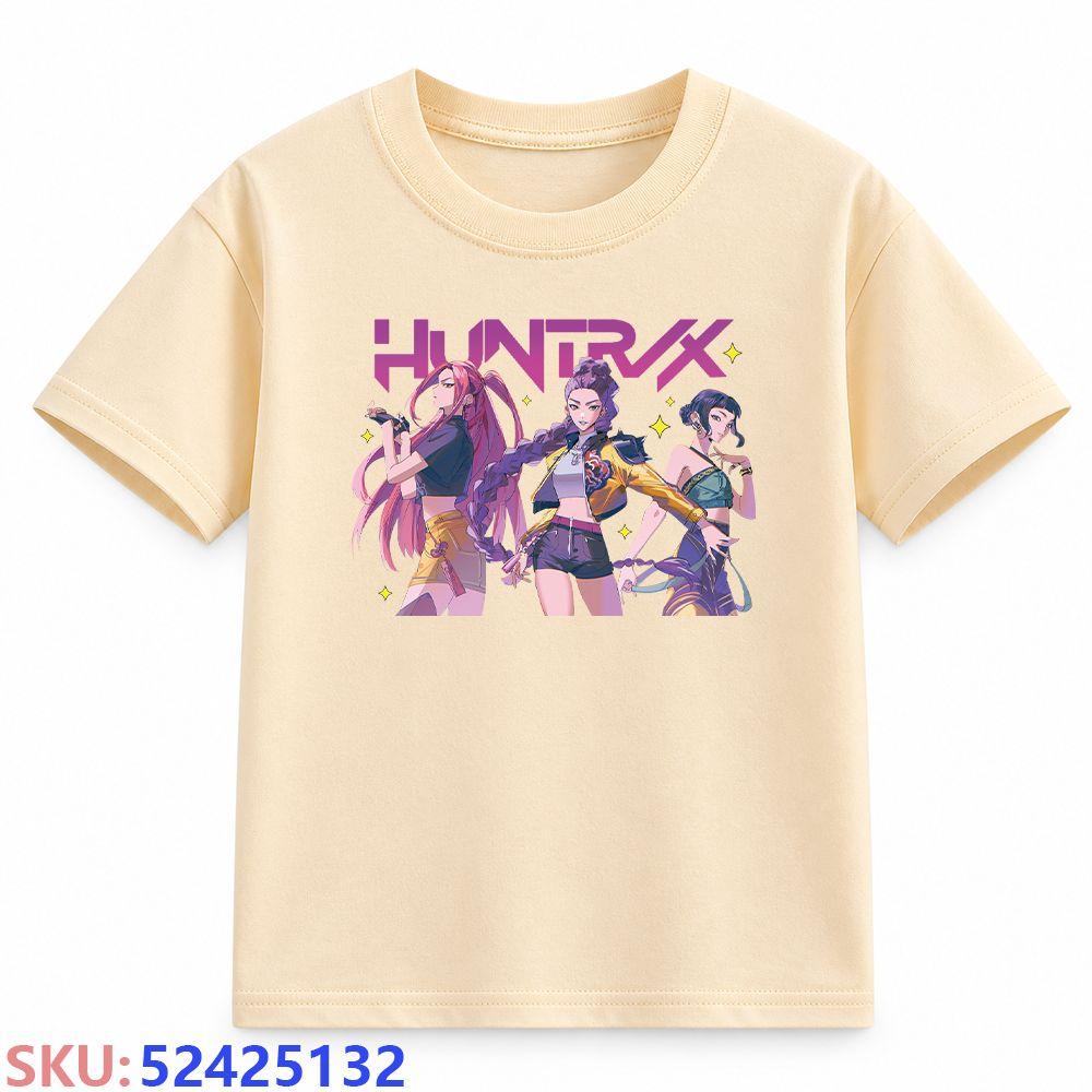 KPop Dämonenjäger Kinder-Cartoon-Print T-Shirt