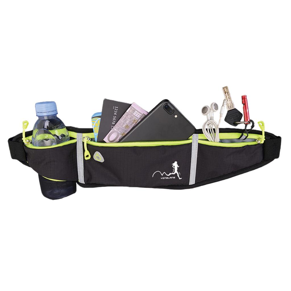 Lightweight and Slim Running Pouch with Storage for Water and Earphone Features a Contoured Elastic Waist Belt for a Snug Purple Built-in Smartphones,