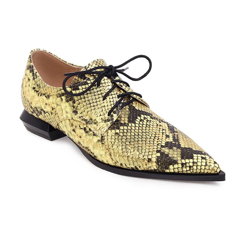 Fashion Snake Print Women Loafers Shoes