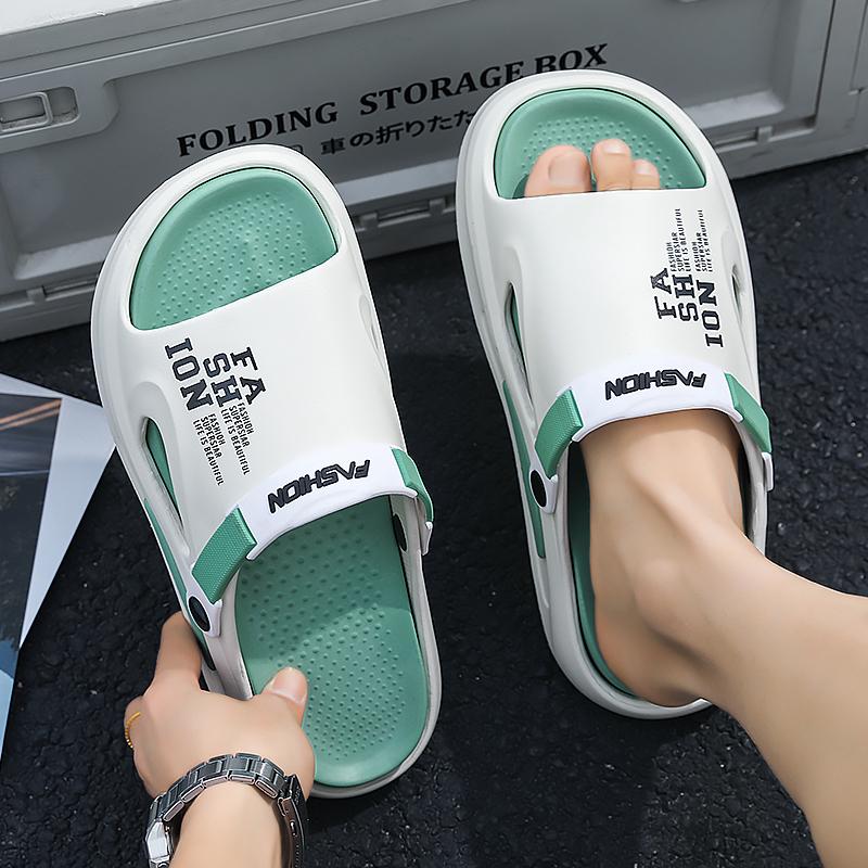 Soft and Comfortable Thick Bottom Sandals Beach Shoes Wear Resistant Indoor and Outdoor Bathroom Unisex Mens Slippers Fashion