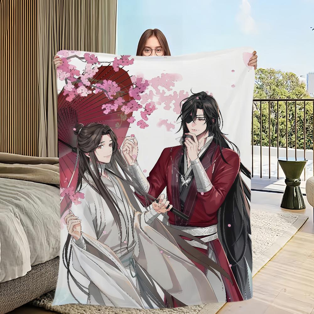 

anime fanart Heaven Officials Blessing Blanket Flannel warm soft plush blanket sofa living room hogar bedroom travel gift home 30x40in