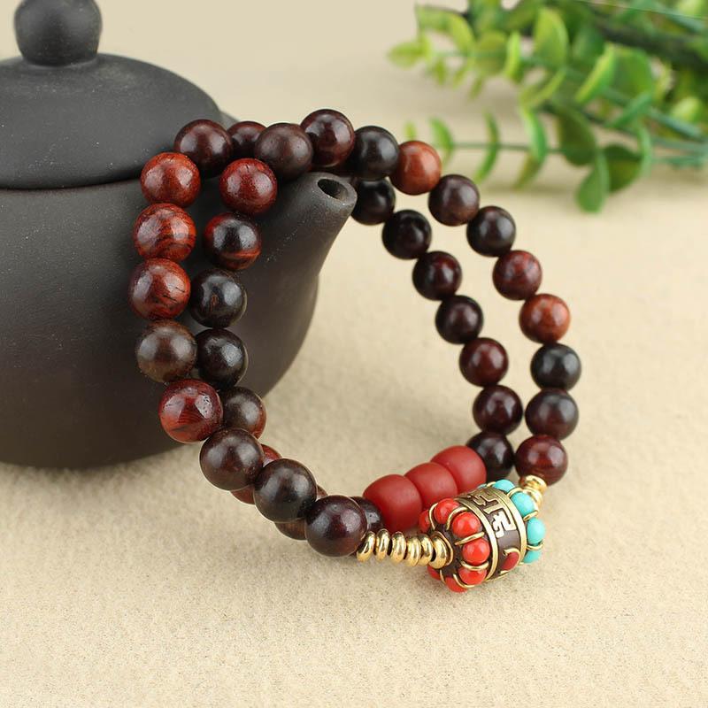 

Тибетский непальский браслет из зеленого сандала мужской и женский ретро натуральный палисандровый многорядный браслет из бусин с ювелирными изделиями