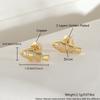 Embedded Zircon Double-layered Shell Stud Earrings - Luxurious and Exquisite Ear Accessories for Women