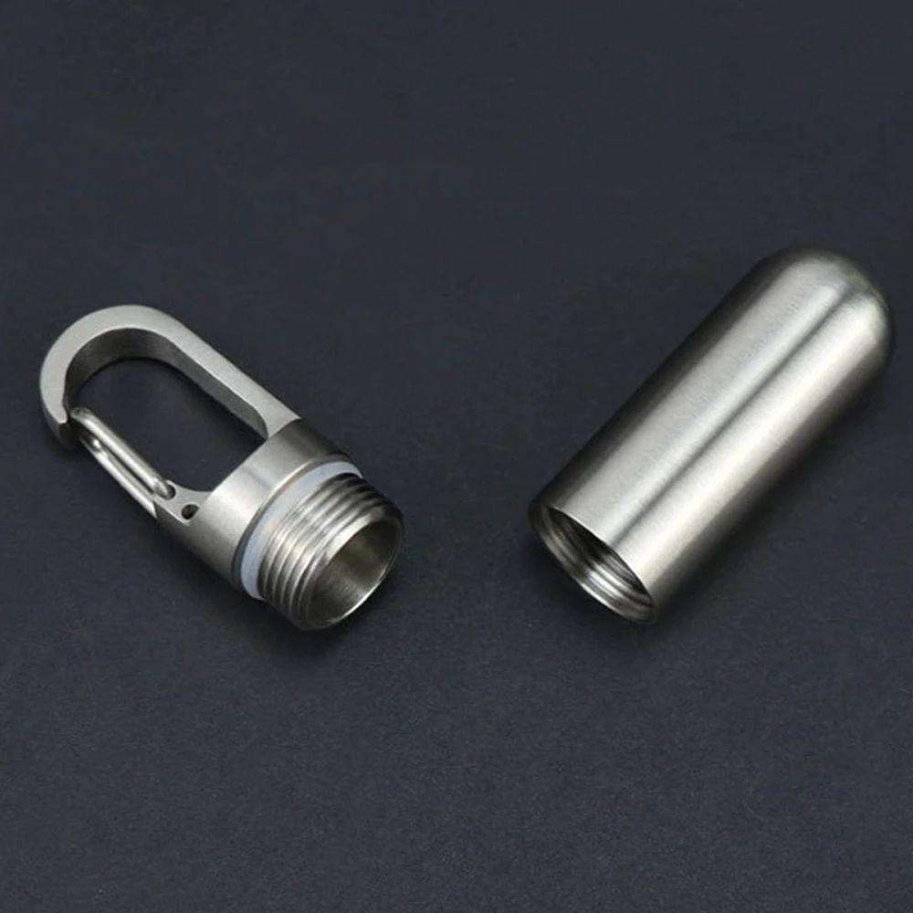 Tablet Container Key Ring Waterproof Pill Box Granule Storage Box Pill Organizer Travel Pill Case