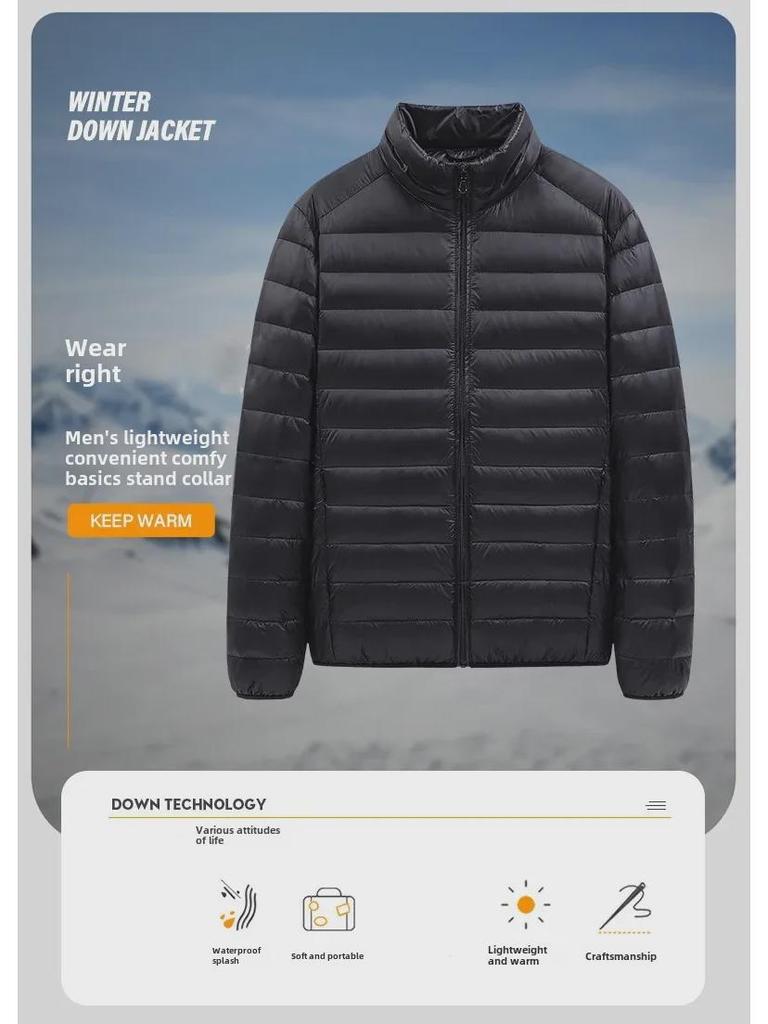 2023 Winter Men's Large Size Lightweight Warm Cotton Jacket for Work