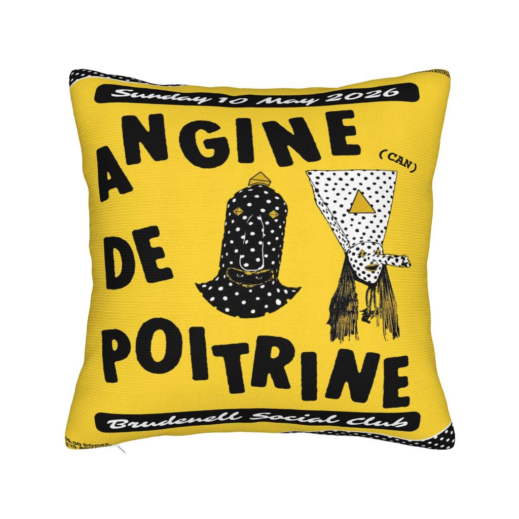 Angine De Poitrine Square Pillow Covers Polyester Car Sherpa Mantra Cushion Cover Cute Decor Throw Pillow Case