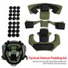 Taktisches Airsoft-Helm-Polster-Kit Ersatz-Helminnenfutter-System Schutzpolstermatte Zubehör passend für schnellen MICH ACH Helm