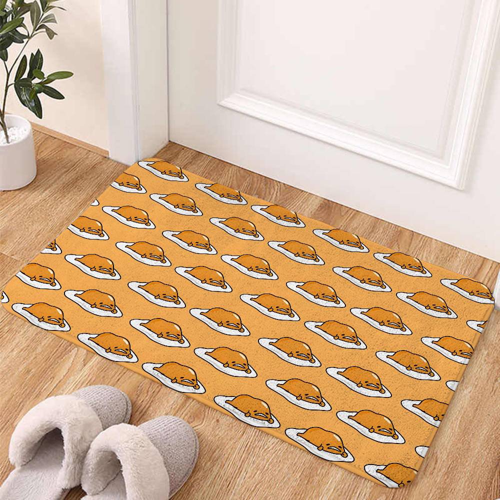Cute Gudetama Floor Mats Home Laundry Rug Carpet For Living Room Decor Lounge Area Anti-slip Foot Mat Entrance Doormat