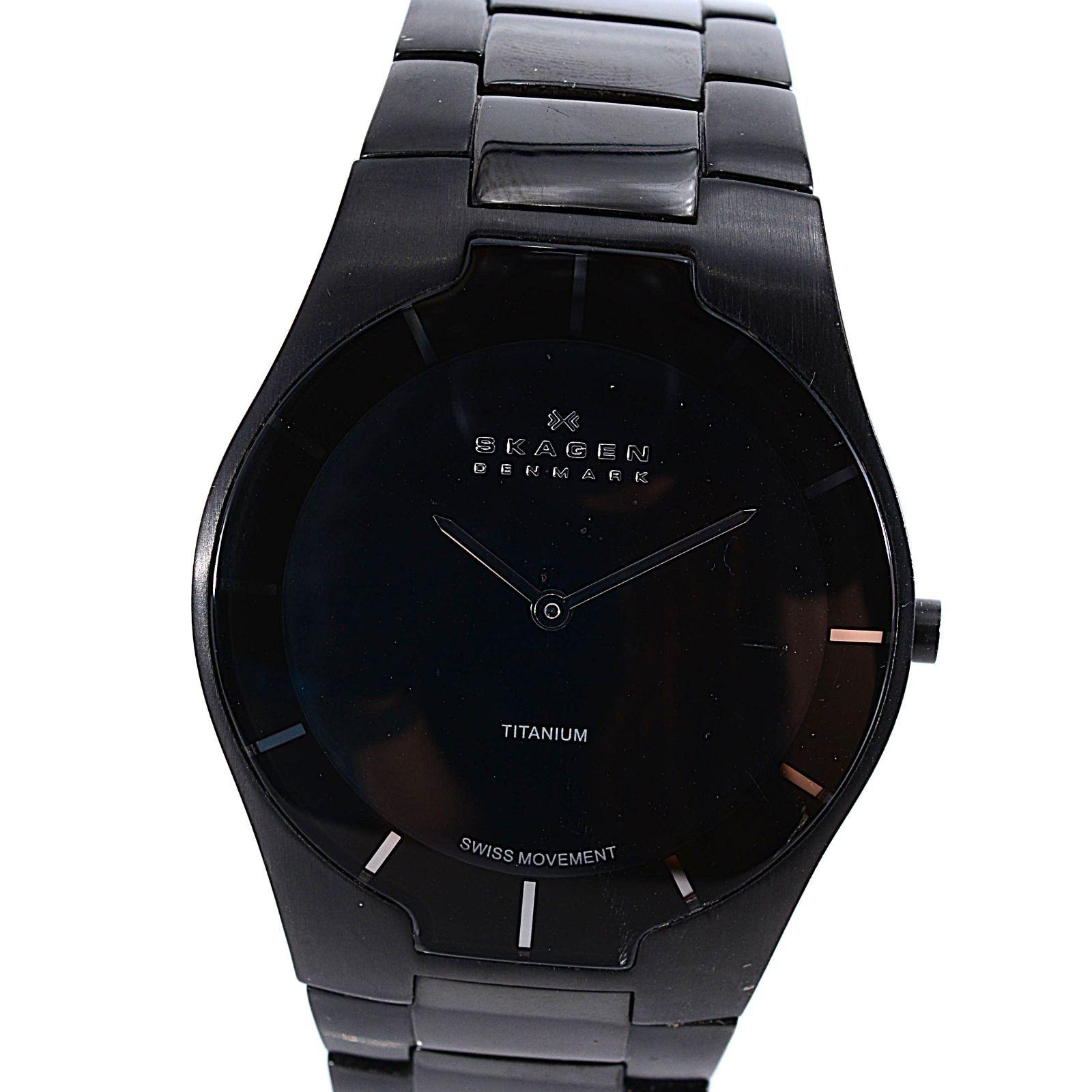 Used SKAGEN 585XLTMXB Quartz Watch Titanium Watch Men s Operating Item