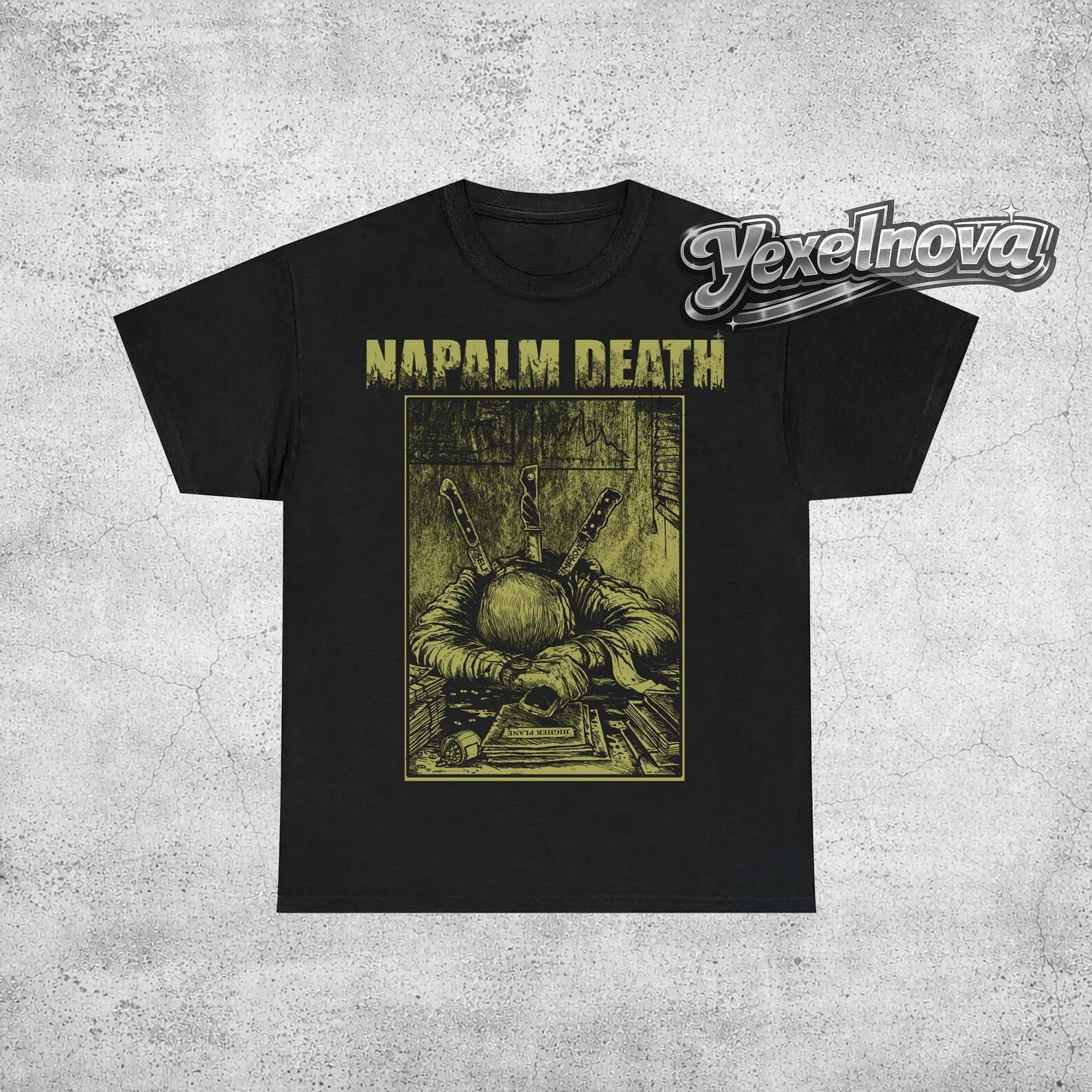 Napalm Death T-Shirt - Metal Music Shirt - Scum Album - Harmony Corruption Shirt - Napalm Death Merch - Unisex Rocker Clothing 4XL