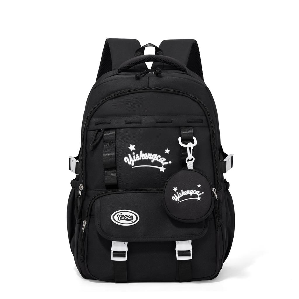 Schoolbag Korean Version Cute Schoolbag Junior High School Student Large Capacity Simple Fashion Versatile Computer Backpack High School Student 