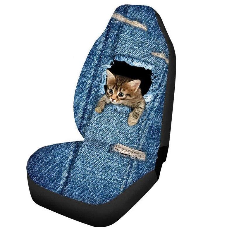 Potah na autosedačku Univerzální Auto Cat Print Pouzdro na sedadlo Polyesterové vlákno Chránič na autosedačku Chránič podložky Příslušenství