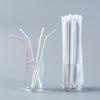 300Pcs Colorful Disposable Plastic Curved Drinking Straws 8 Inches Long Multi Colored Rainbow Straw Party Bar Drink Accessories