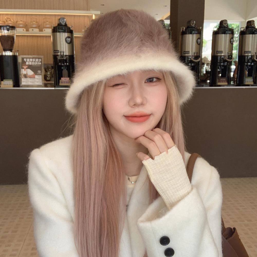 

Gradual Change of Color Fisherman Cap Fashion Panama Hat New Flat Top Cap Women