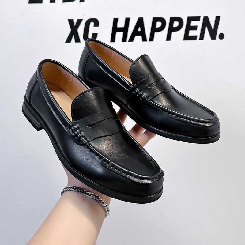 Comfy High Quality Outdoor Antiskid Loafers Mens Slip Driving Flats New Men Casual Outdoor Shoes Leather Mens Business Shoes