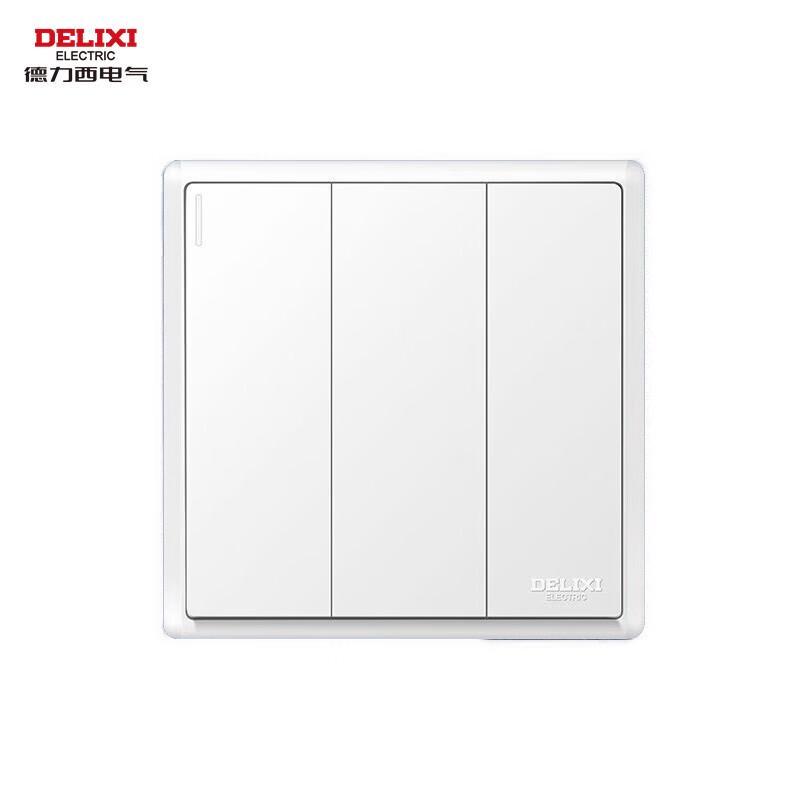 Delixi Electric CD213 Triple-Gang Double-Control Wall Switch