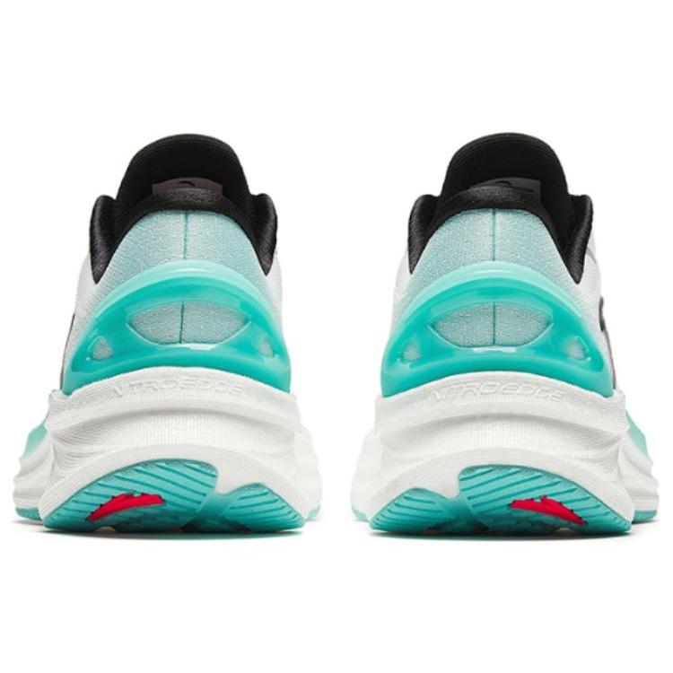 New Anta Cushioning, Wear Resistant Low Top Running Shoes Men's White Cyan Black 112415582-1