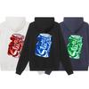 Stussy 2025 New Spring and Autumn Loose Plus-size Thin Style Soda Can Letter Printing Cotton Hooded Couple Hoodie