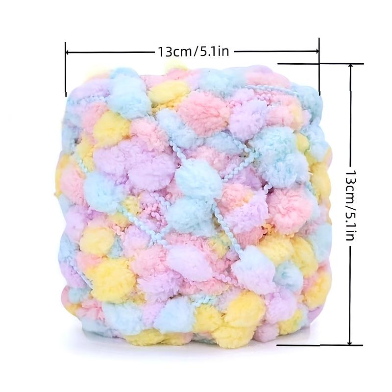 100g Space-Dyed Garment Accessories Mixed Color Handmade Crochet Knitting Weaving Thick Yarn Plush Multi-Color