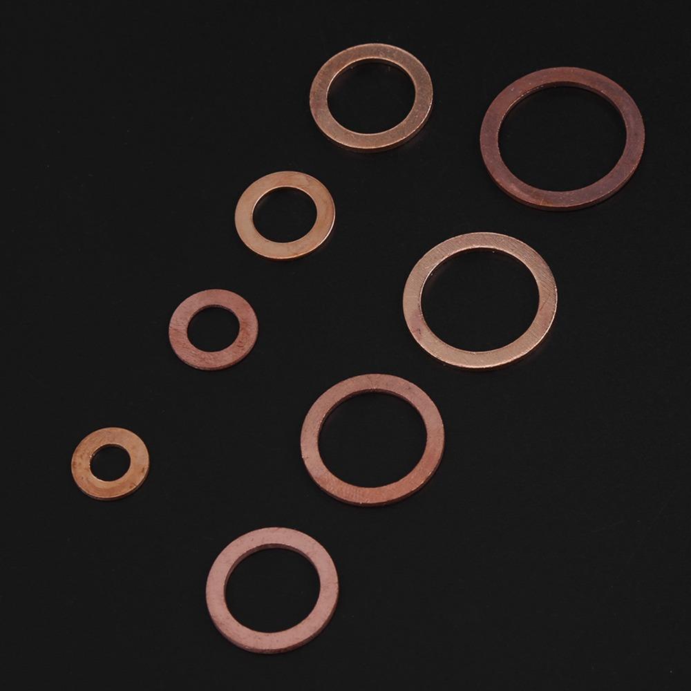 80PCS Multi-Use Copper Sump Plug Washers Storage Box Round Copper Washers Copper Washer Kit Generators
