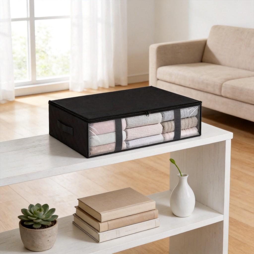 Modern Foldable Nonwoven Fabric Storage Bag For Bedroom Closet Organization