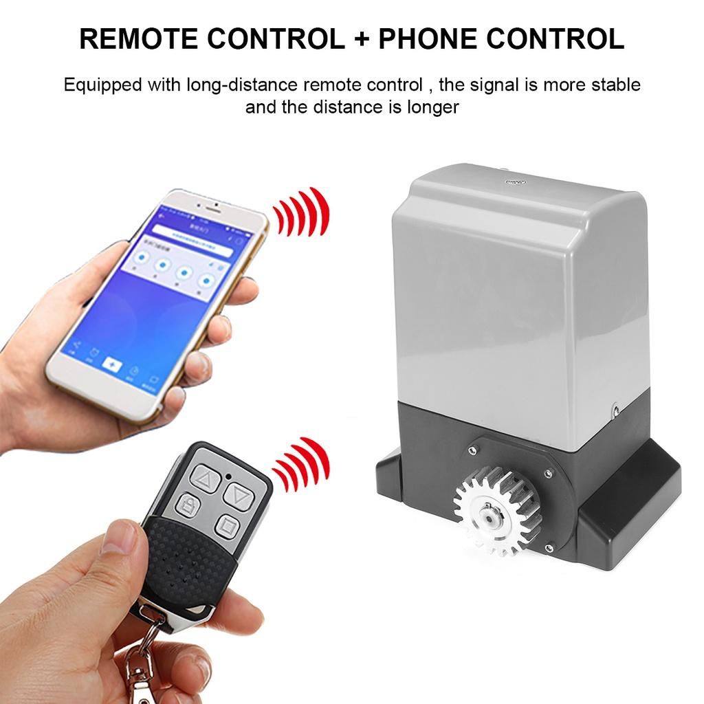 IP44 800-1600KGS 220VAC Sliding Gate Operator Opener of ACDC Motor As Door Closer Engine with Safety Sensor Wifi Controller Kit 370W