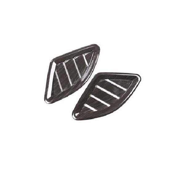 For BMW X2 F39 2018- Black Wood Grain Dashboard Upper Air Outlet Vent Trim