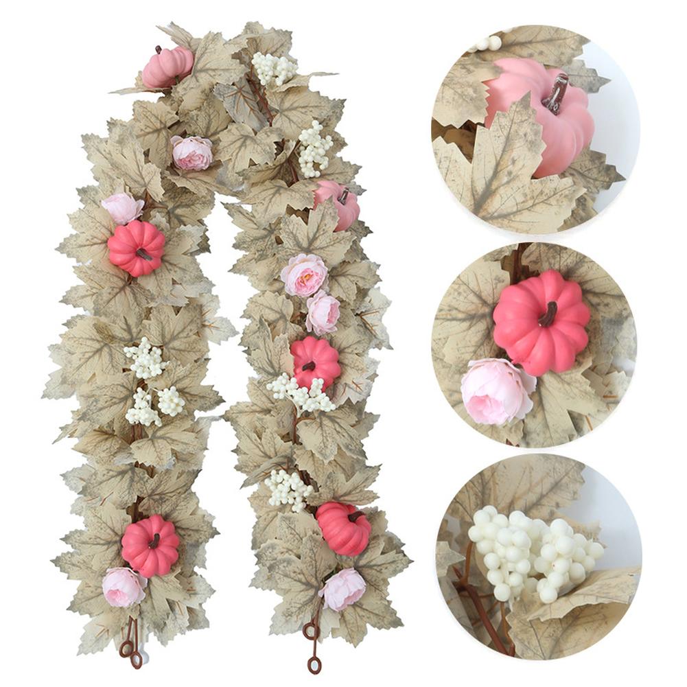 5 7ft Fall Maple Leaves Garland Hanging Artificial Autumn Garland Maples Leaf