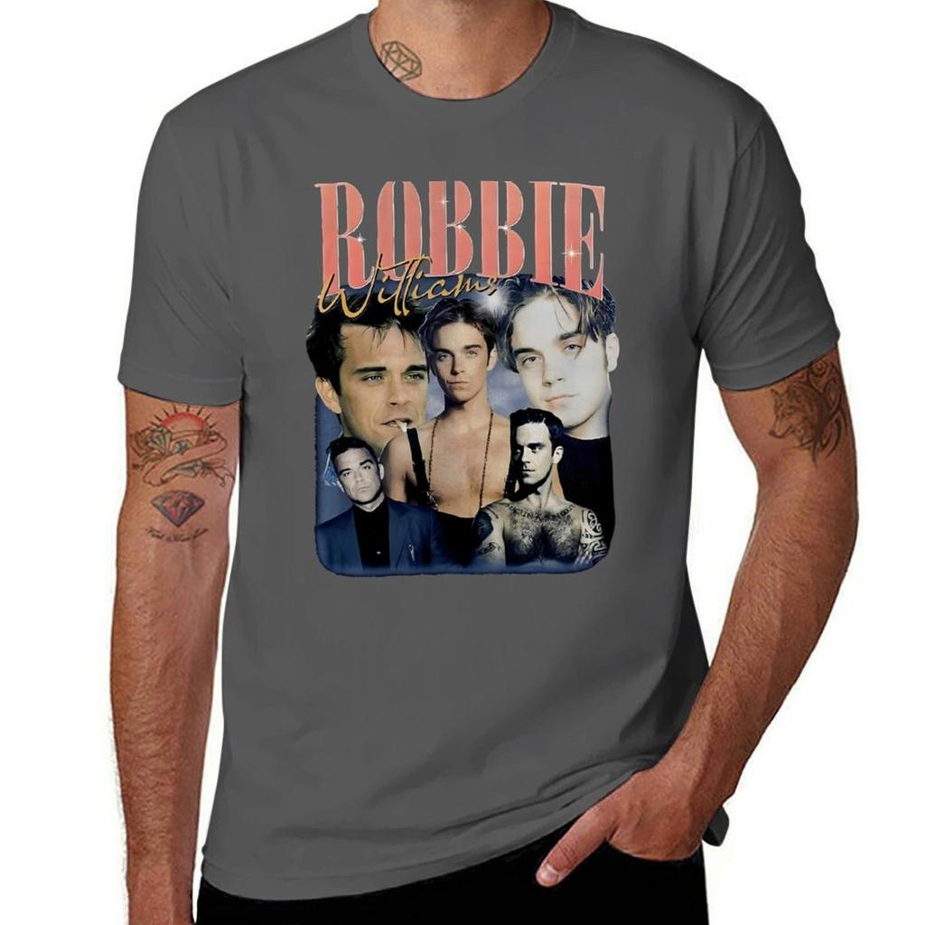Robbie Williams 2025 Tour Retro Fan Art Tshirt Sporty Casual Quick Dry Tshirt